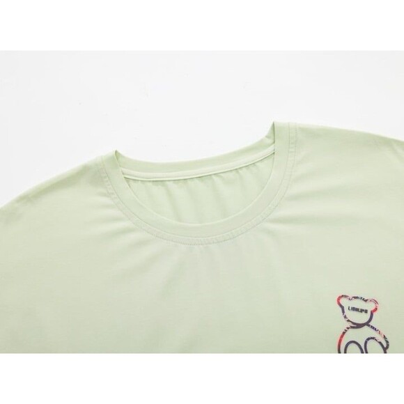 Cotton Light Green Pajama Nightgown Sleepwear SleepShirt Night Dress Nightshirt - Picture 3 of 10